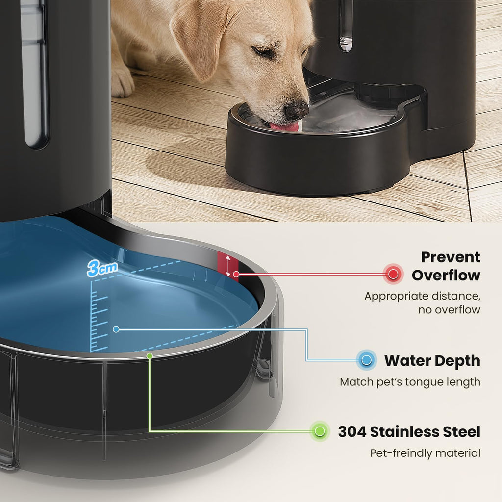 Gravity Dog Water Bowl Dispenser 8L Black D7403