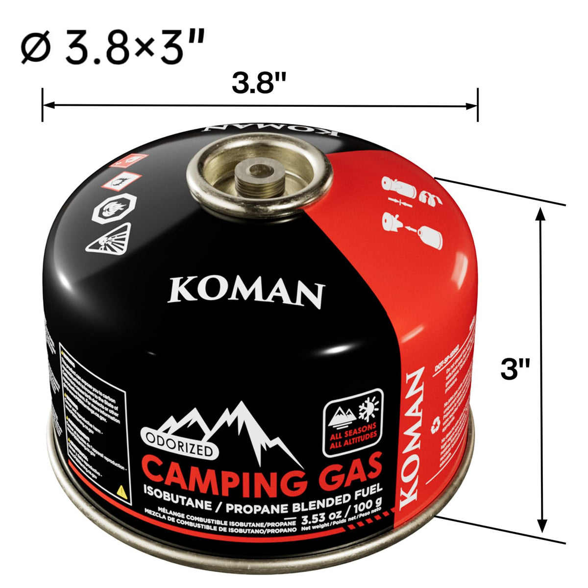 Isobutane Propane Fuel Canister 4 oz 6 Pack Z455383