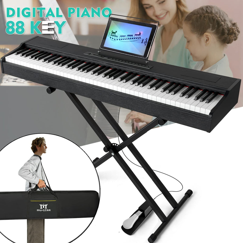 88 Key Fully Weighted Hammer Action Digital Piano with Stand Q543