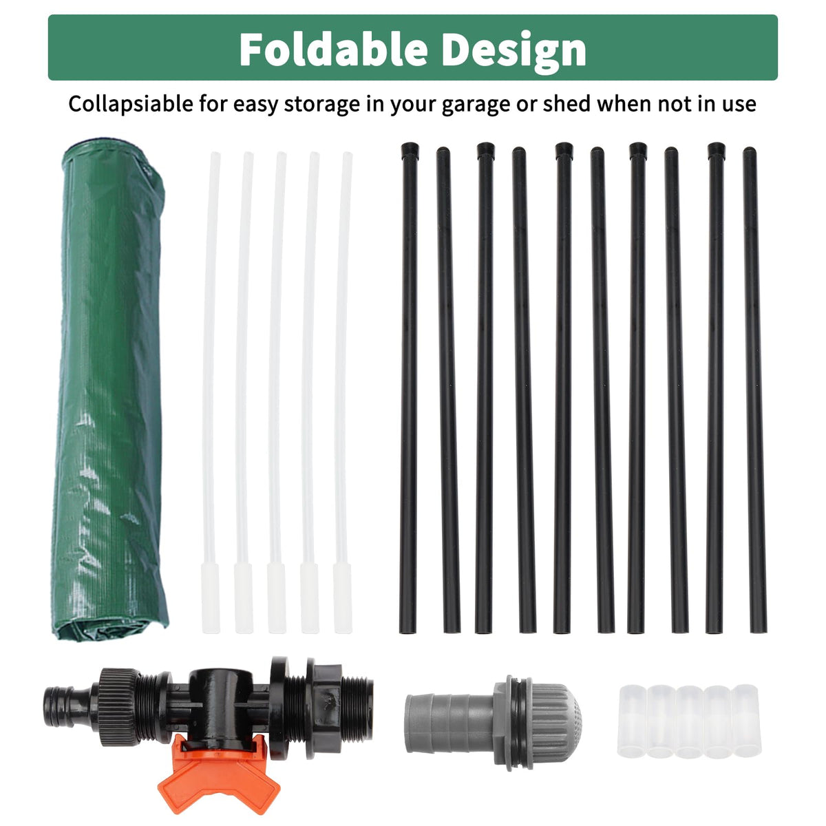 50 Gallon Foldable PVC Rain Barrel with Filter D65167