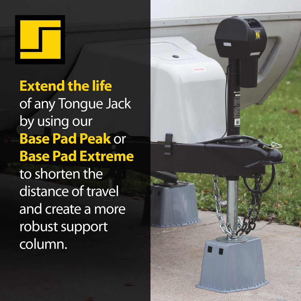 Electric Tongue Jack with Ball Screw Mechanism, 18" Travel & 4.5" Drop Down Leg, 4500 lb W737418