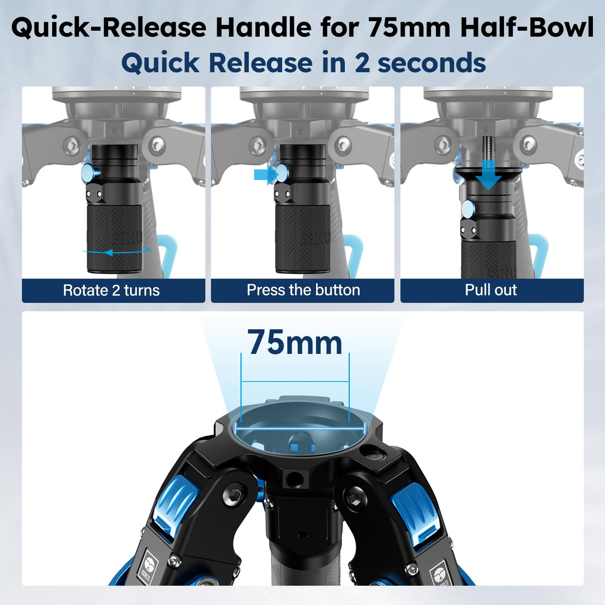 Carbon Fiber Video Tripod with Fluid Head X201297