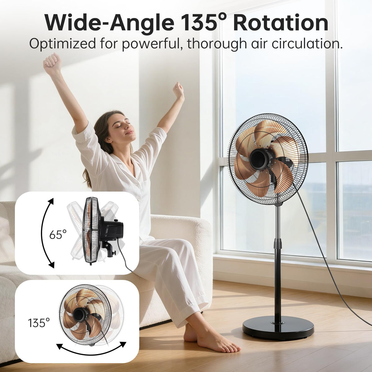 18 Inch Oscillating Metal Stand Fan O748160