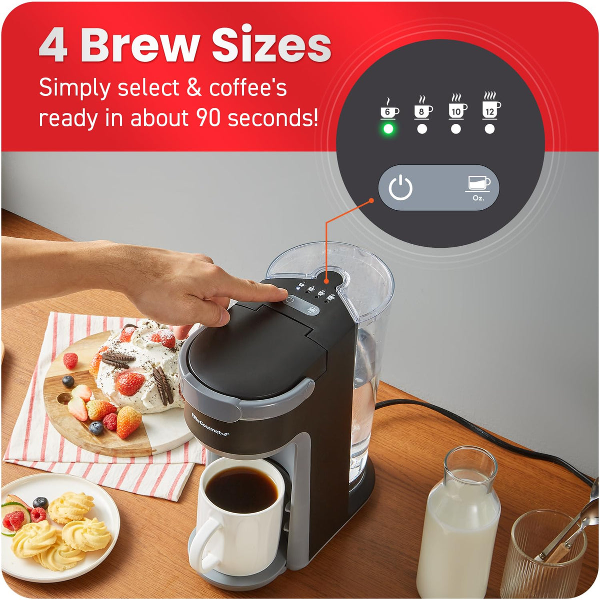 2-in-1 Capsule Coffee Maker, K-Cup & Grounds, Black U35521