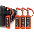 Orange 4-Pack 3-Dial Combo Lock H9749
