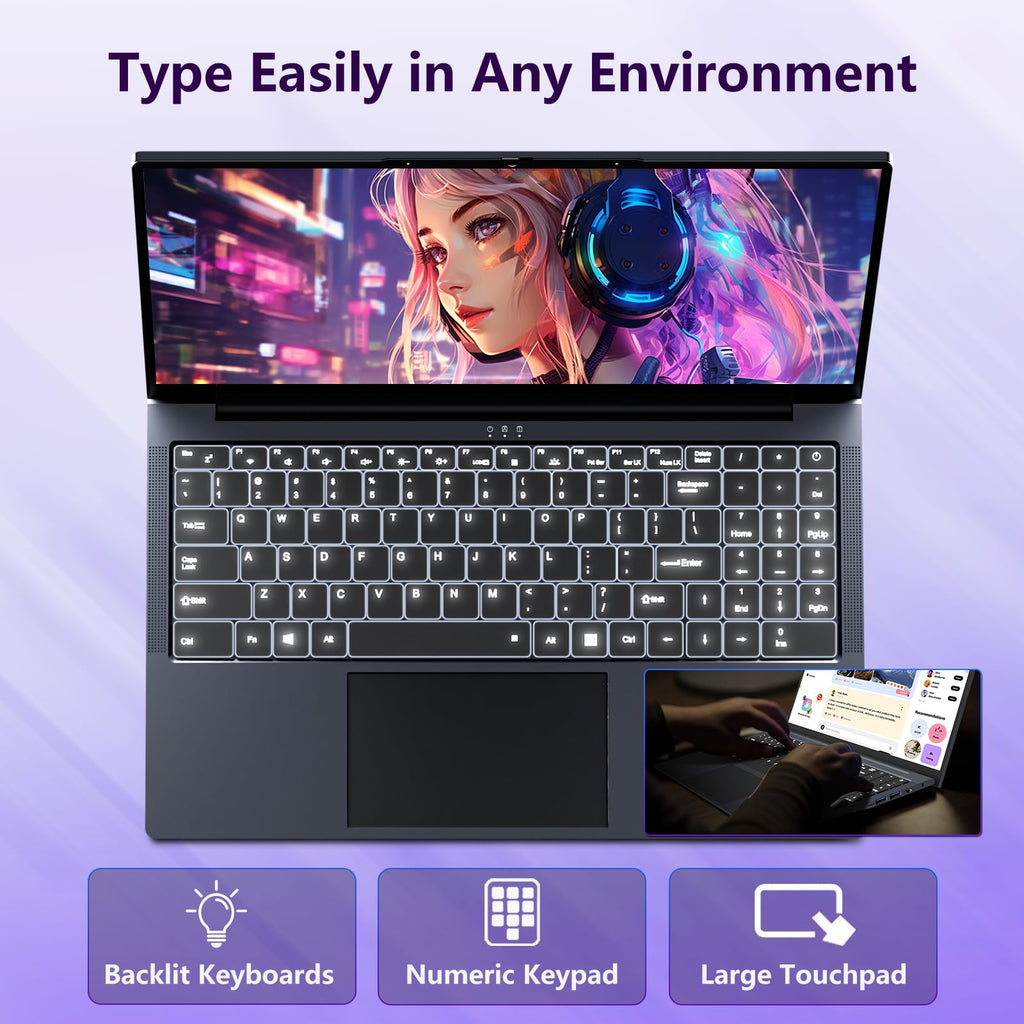 16GB RAM 256GB SSD Core i5 16" IPS FHD Laptop Computer Q7240