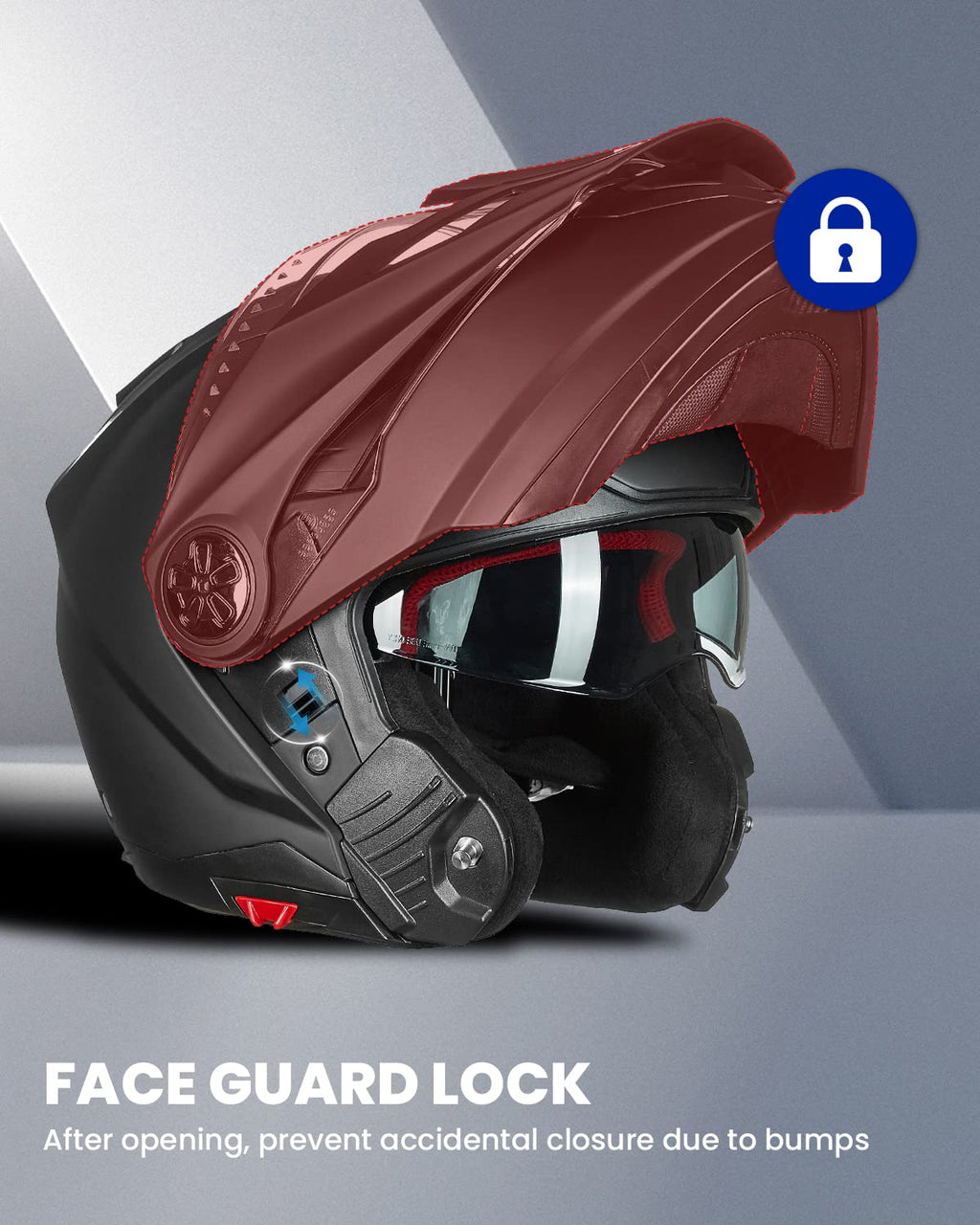 Full Face Modular ATV Helmet with Anti Fog Visor V726
