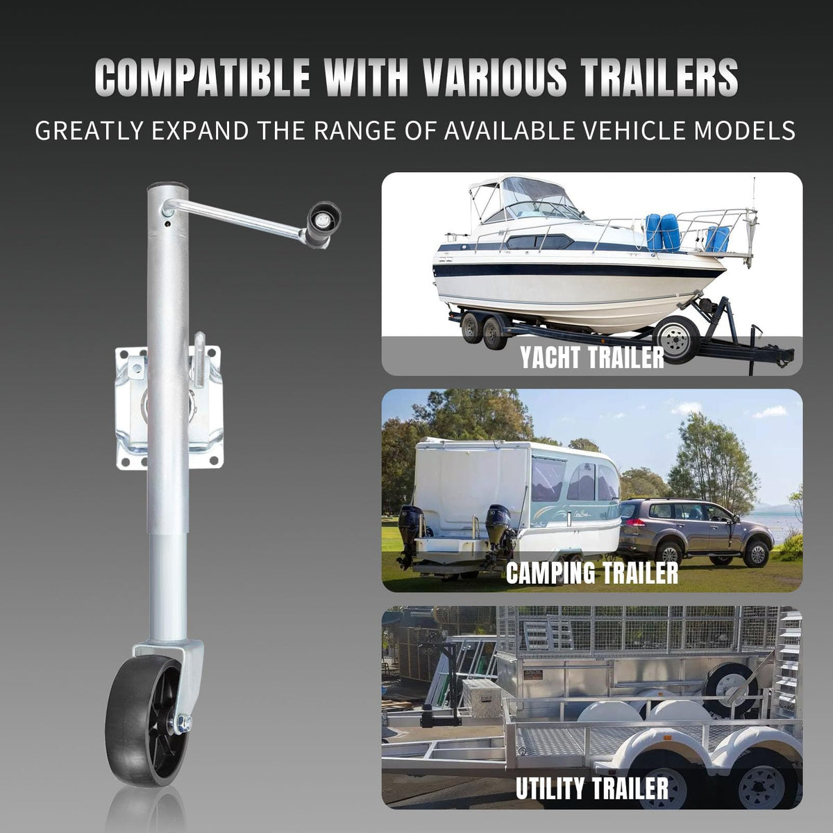 1000 lbs Trailer Jack with Wheel Y329