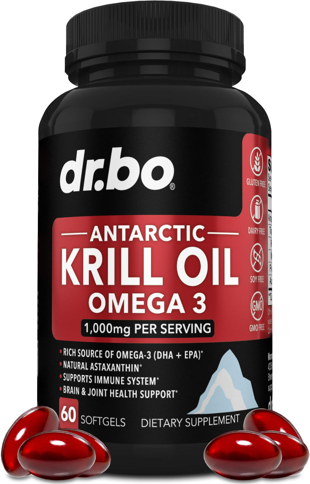 Krill Oil Omega 3 500mg 60 Softgels V195264