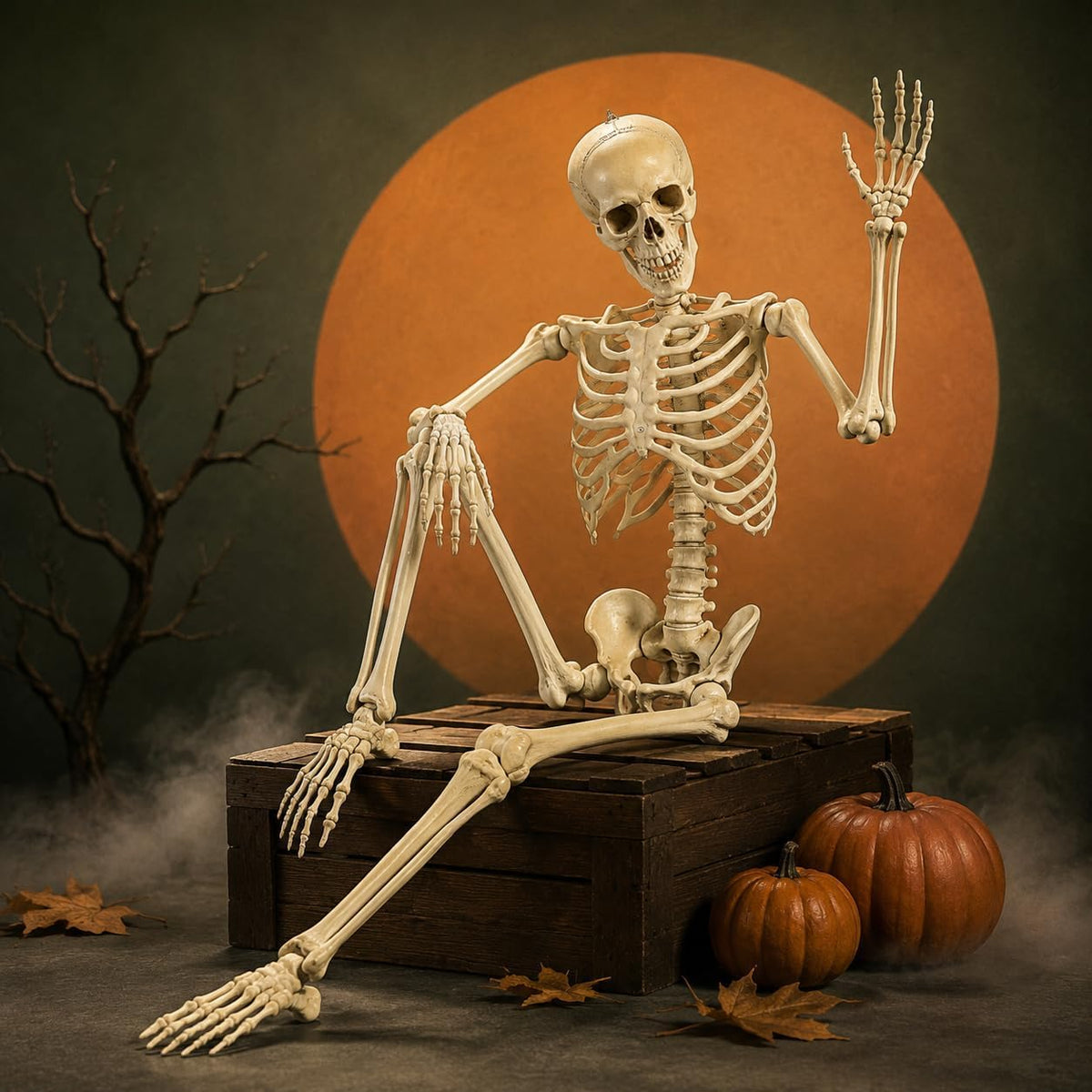 Life Size Posable Skeleton Prop Decoration C59605