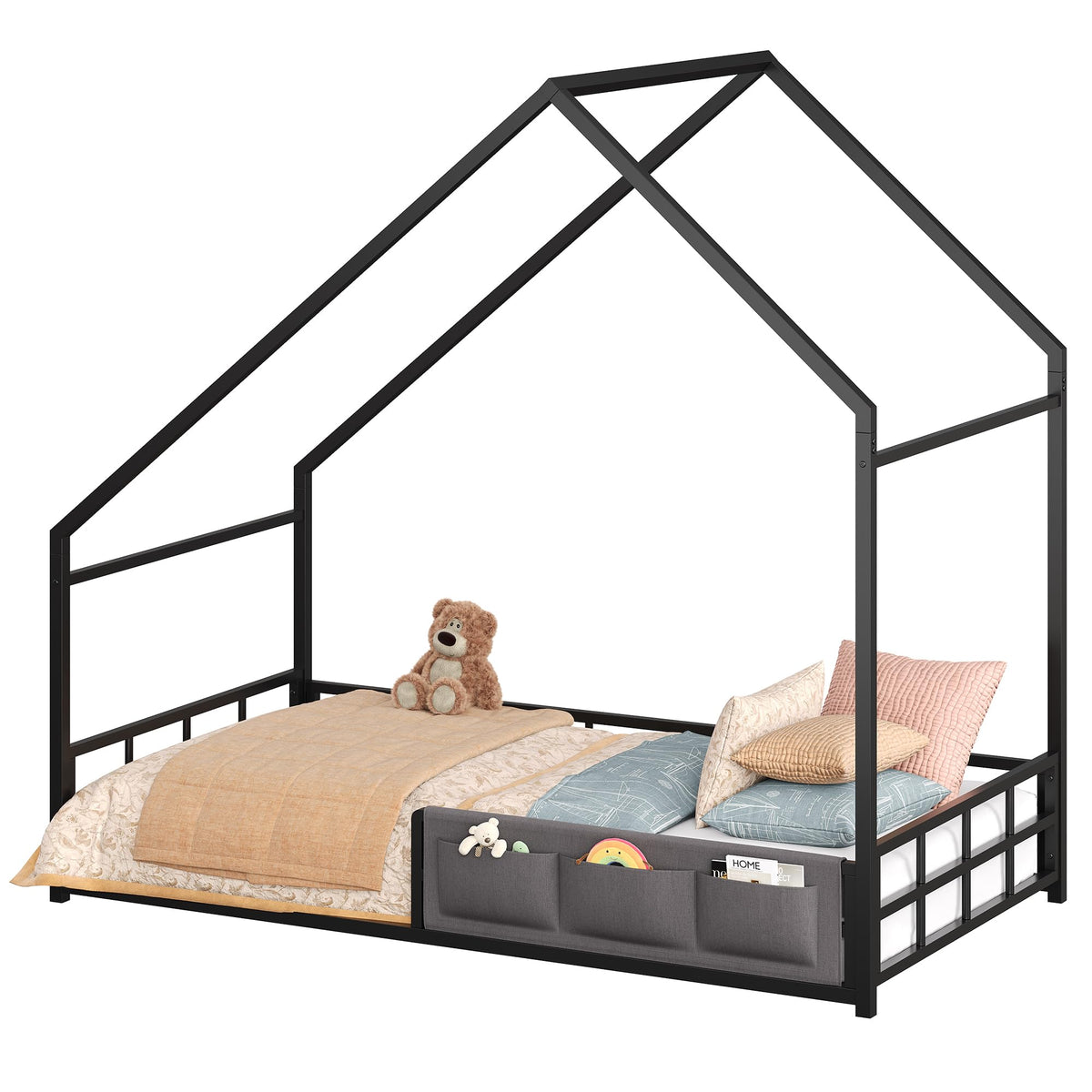 Twin Size Metal Floor Bed Frame O73239