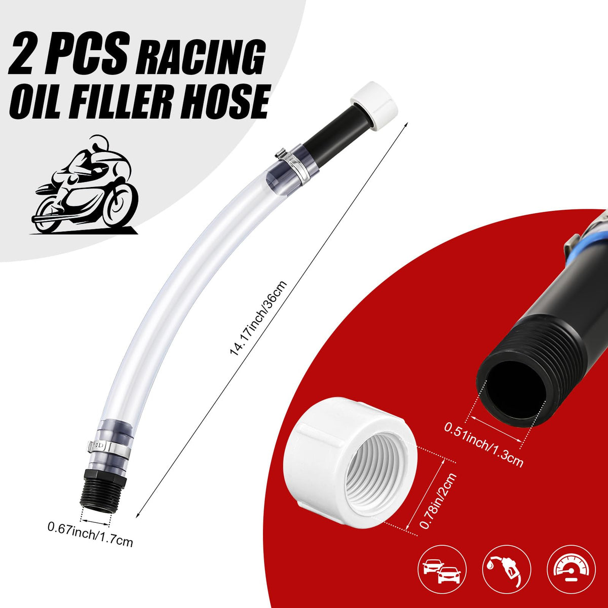 4 Pcs Fuel Jug Cap Replacement with Hose Kit P200