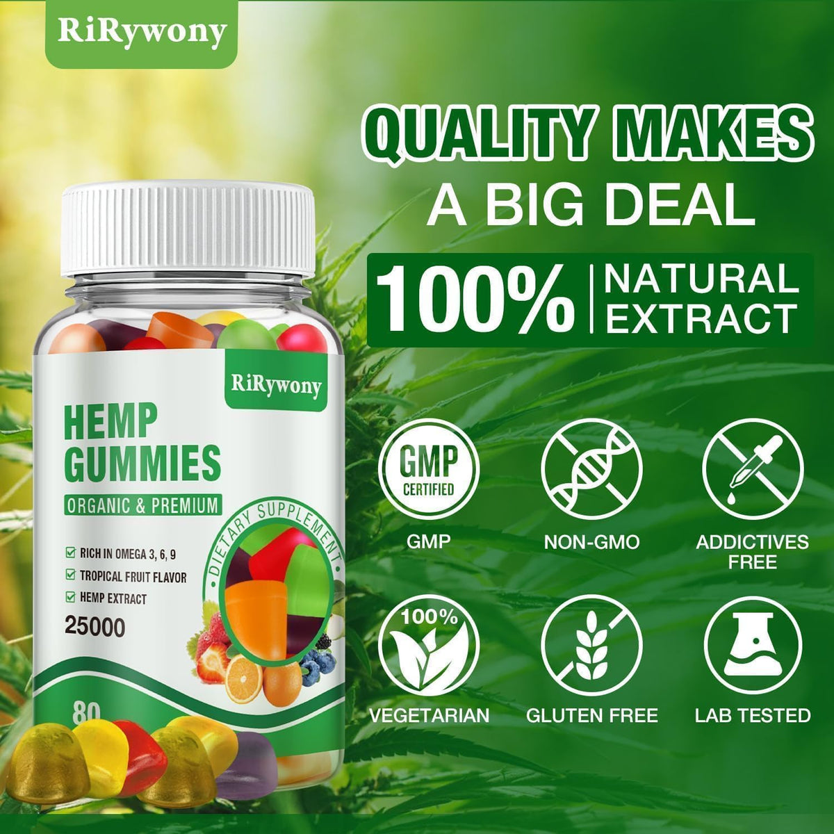 Hemp Gummies 3 Packs 240 Counts Y962992
