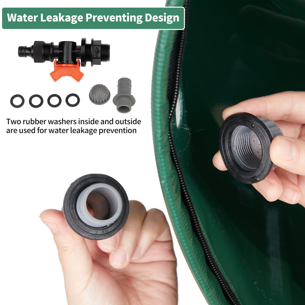 50 Gallon Foldable PVC Rain Barrel with Filter D65167