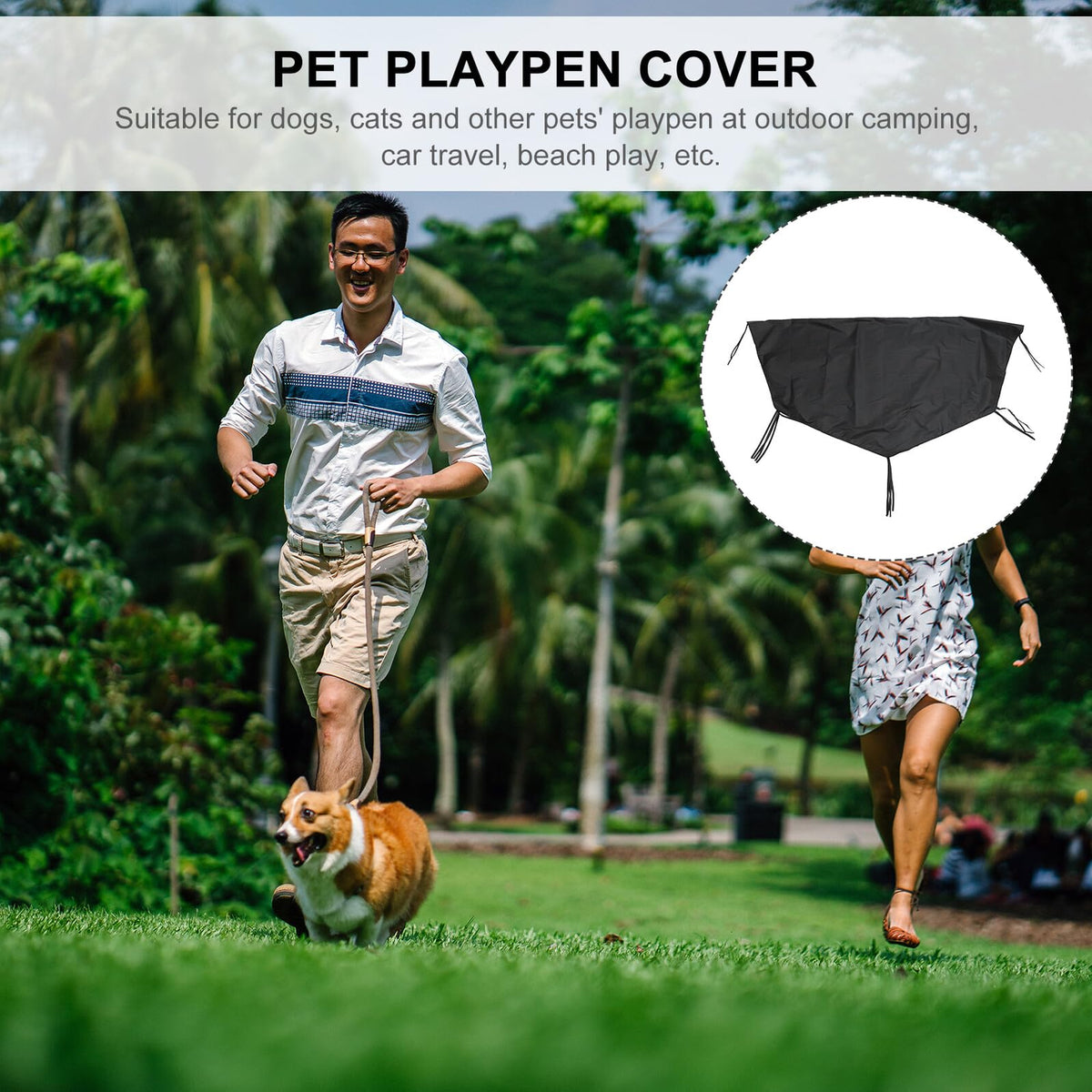 Heavy Duty Oxford Dog Playpen Cover Q417291