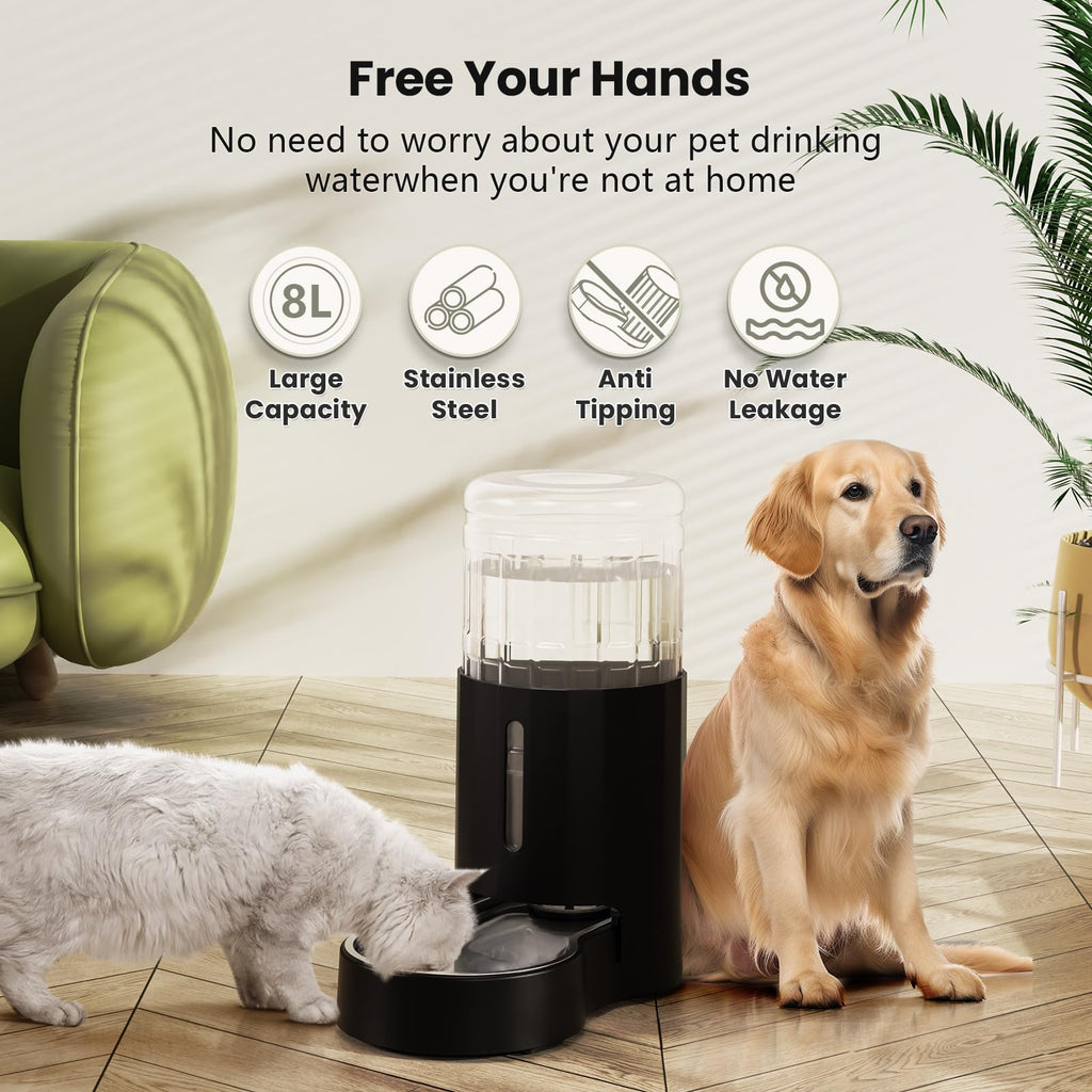 Gravity Dog Water Bowl Dispenser 8L Black D7403