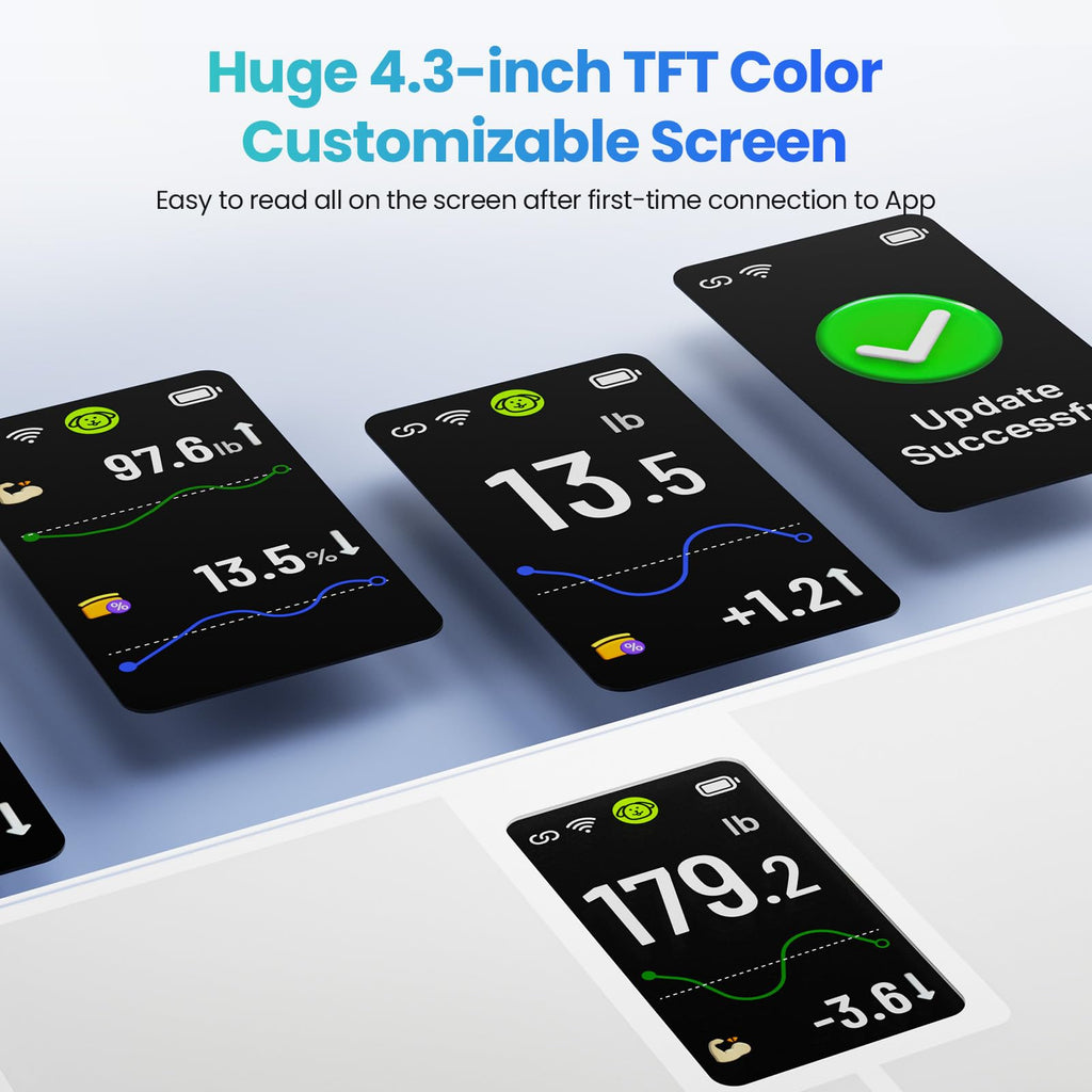 Digital Bathroom Weight Scale with 4.3" Color Display P58022