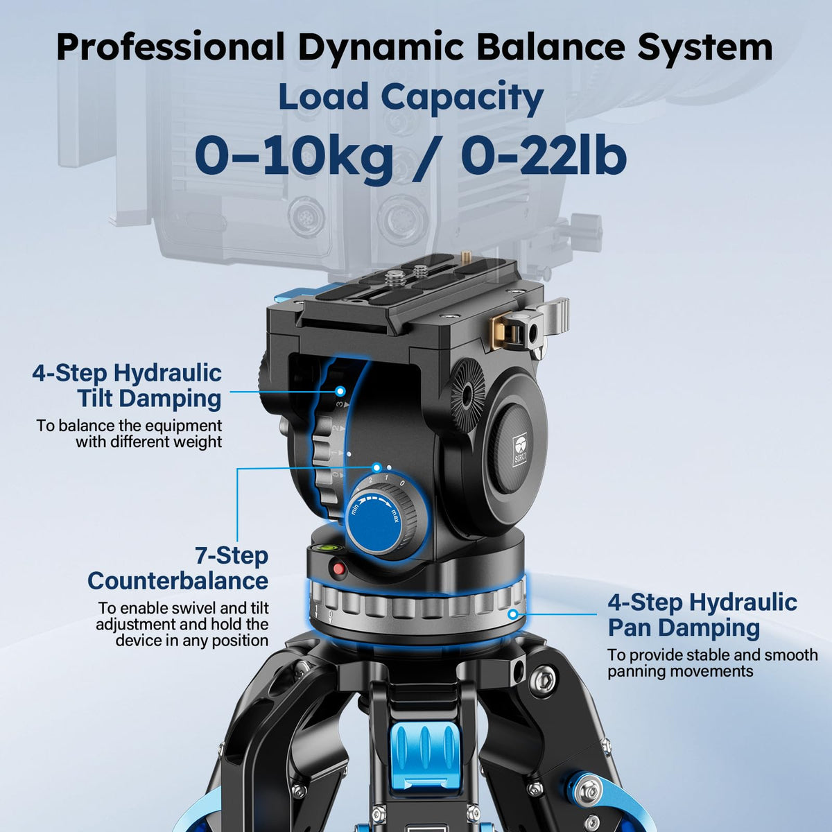 Carbon Fiber Video Tripod with Fluid Head X201297