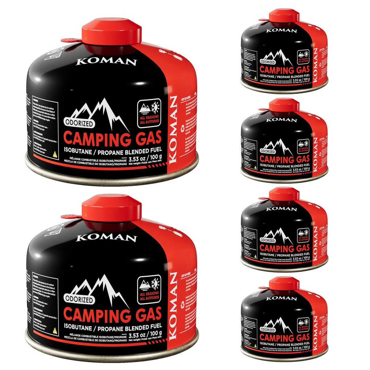 Isobutane Propane Fuel Canister 4 oz 6 Pack Z455383