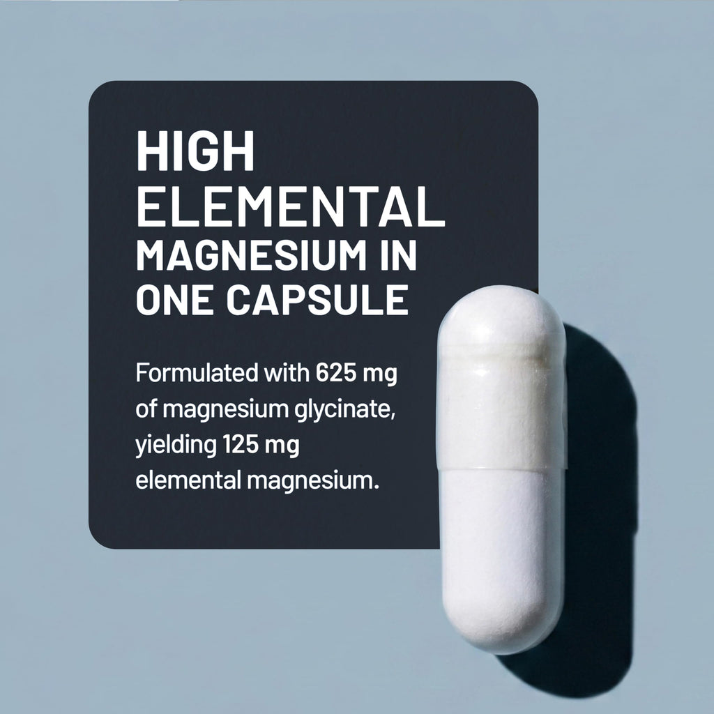 Magnesium Glycinate 625 mg Vegan 30 Capsules B976289