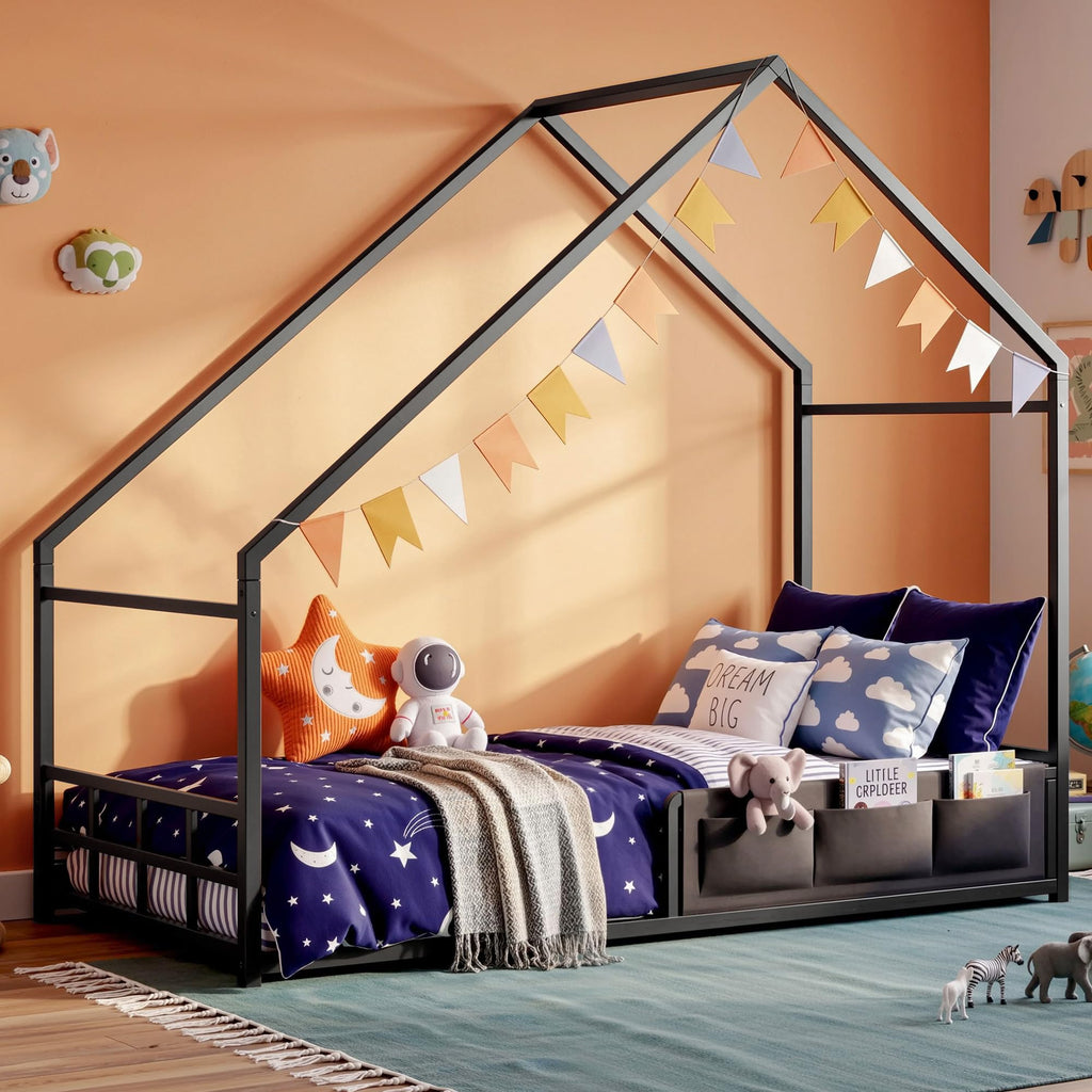 Twin Size Metal Floor Bed Frame O73239