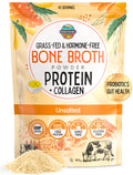 100% Grass-Fed Beef Bone Broth Powder with Probiotics Collagen 15g Protein Y600