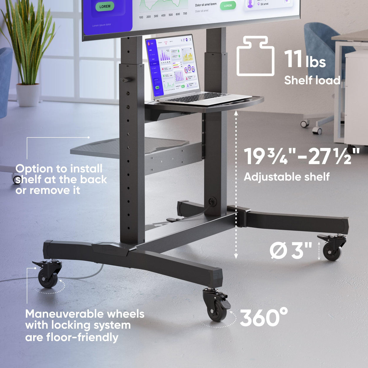 50-100 Inch Mobile TV Stand P660000