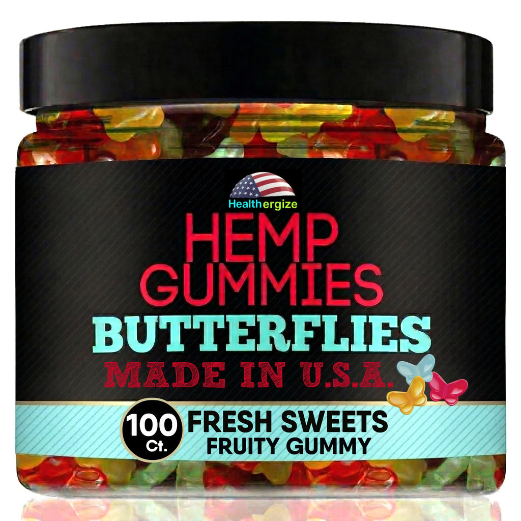 Hemp Gummies 10 Fruity Flavors 100 Count I553