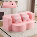 Pink Convertible Sofa Bed U545386