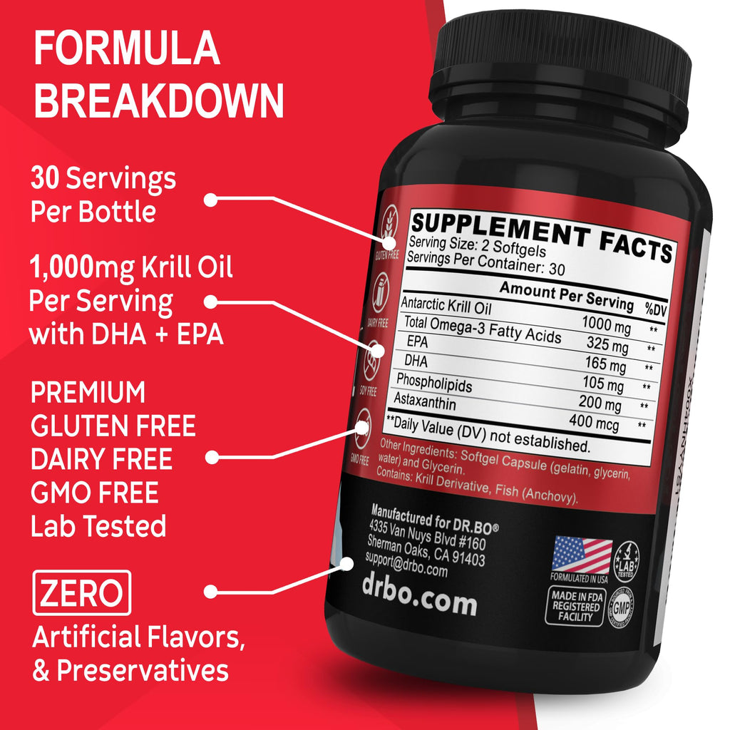 Krill Oil Omega 3 500mg 60 Softgels V195264