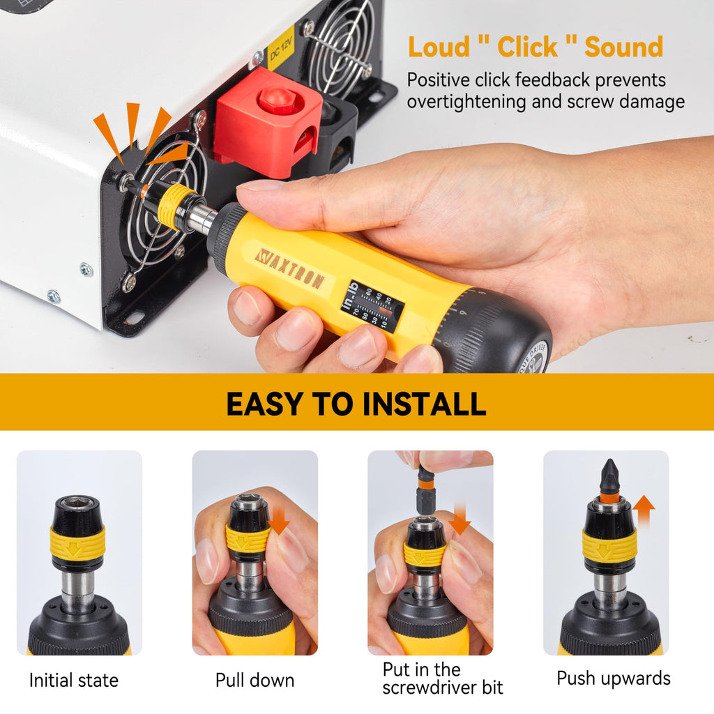 Torque Screwdriver Bit Set, 39-Piece 10-70 in-lb G154