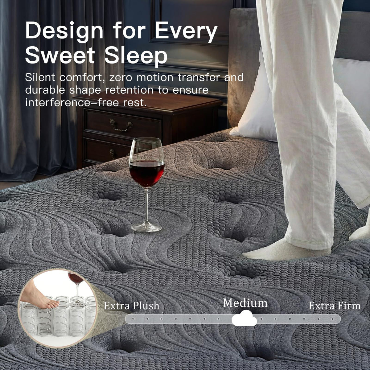 Full Size 12 Inch Memory Foam Hybrid Mattress B9039