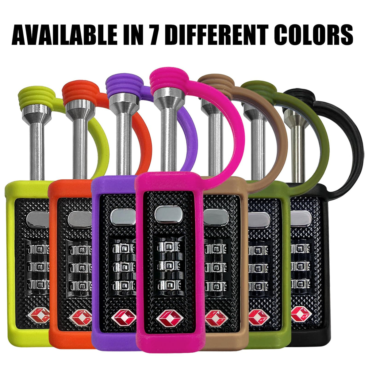Orange 4-Pack 3-Dial Combo Lock H9749