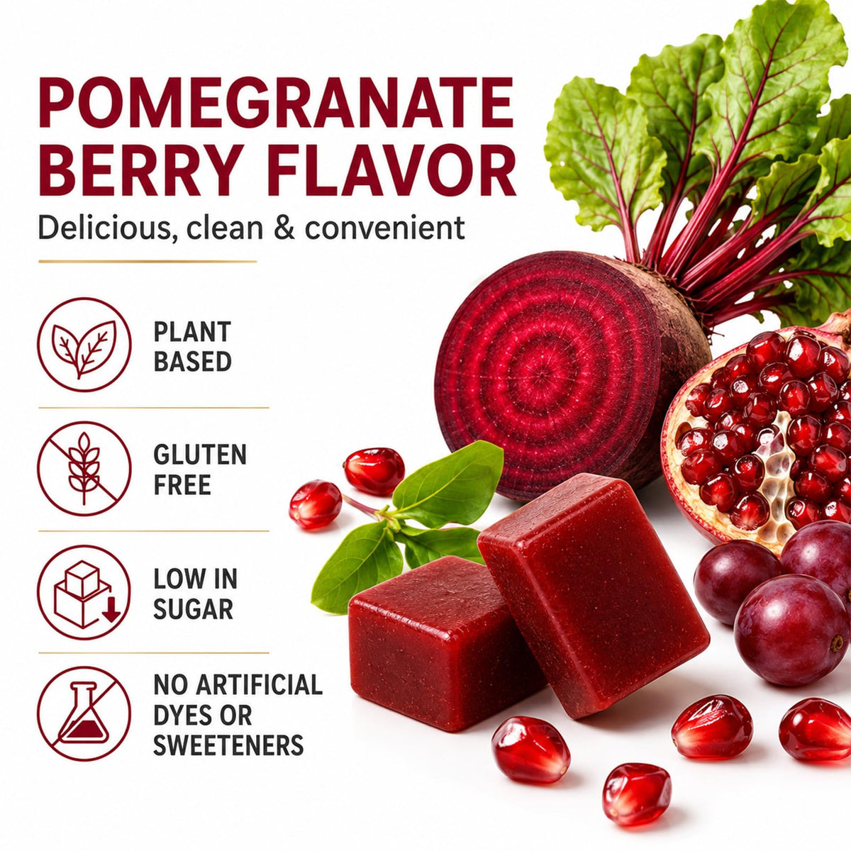 Beet Chews with L-CoQ10 & Grape Seed 60 Chew I841524