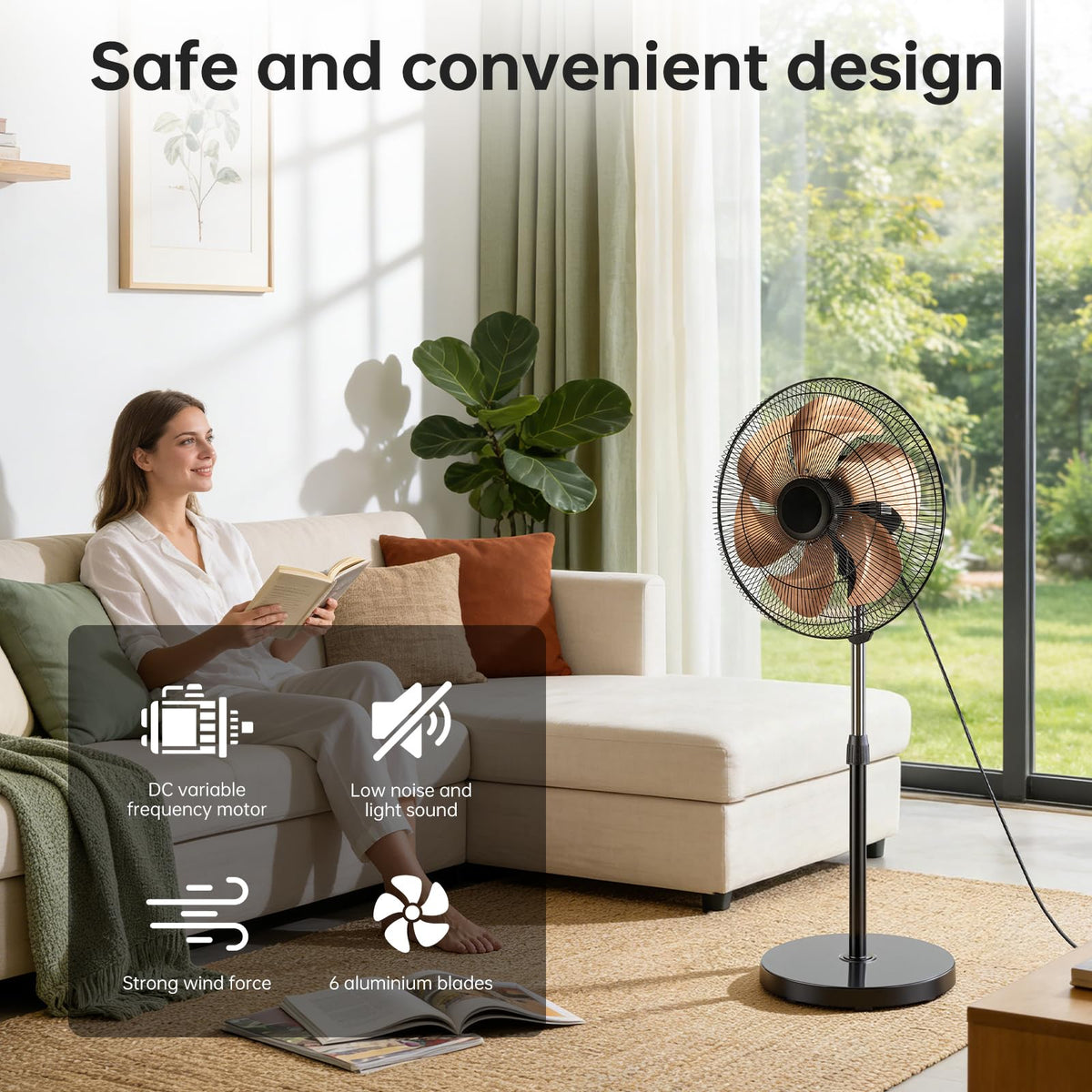 18 Inch Oscillating Metal Stand Fan O748160