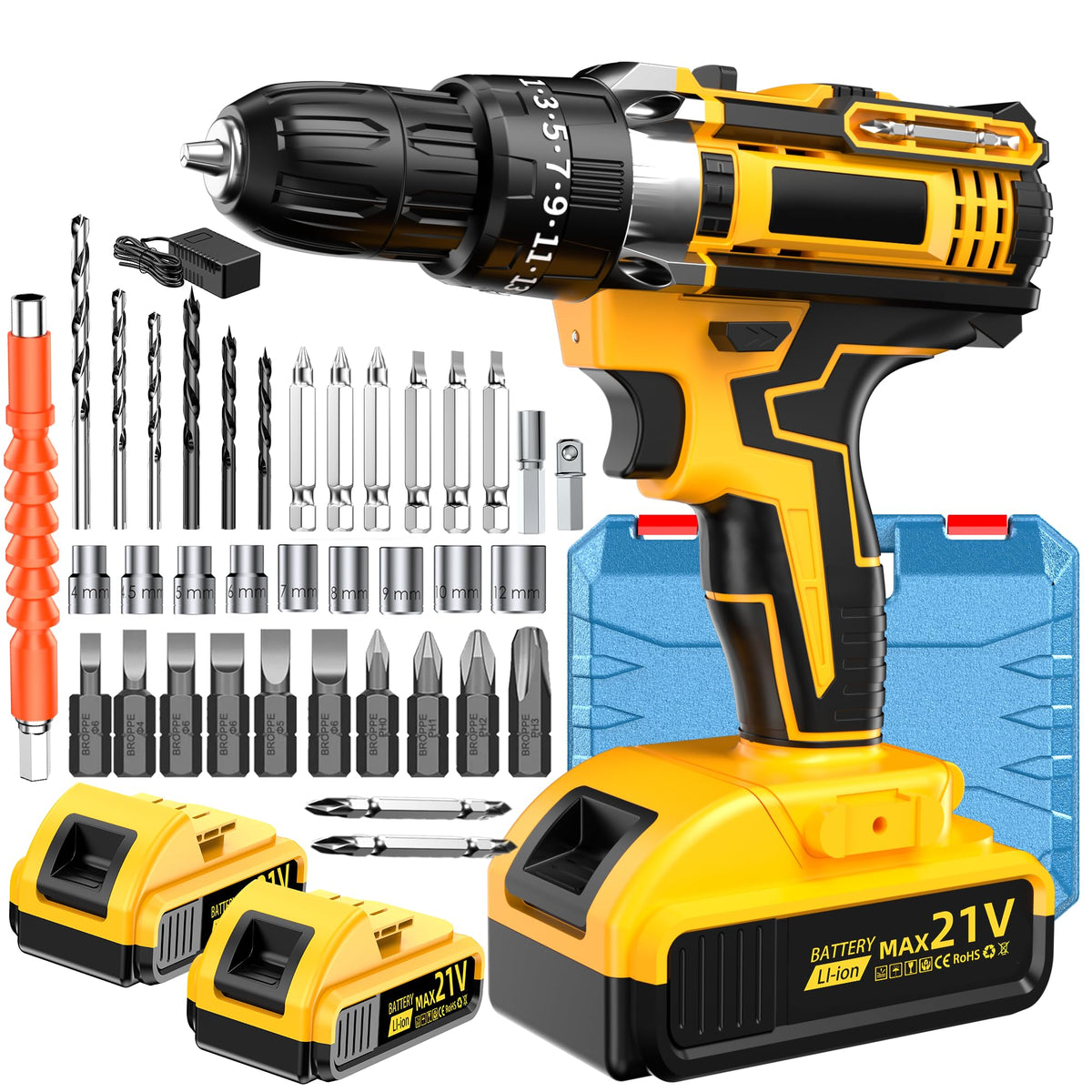 21V Cordless Drill Driver with 2 Batteries Z22631