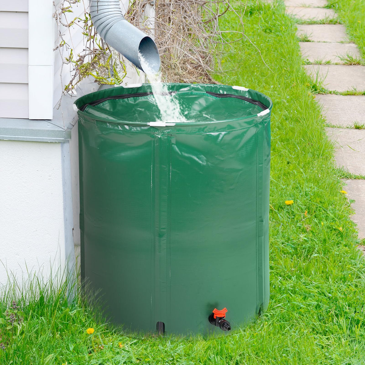 50 Gallon Foldable PVC Rain Barrel with Filter D65167