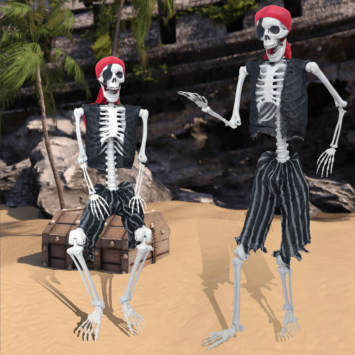 5.4ft Posable Life Size Skeleton with Movable Joints U784