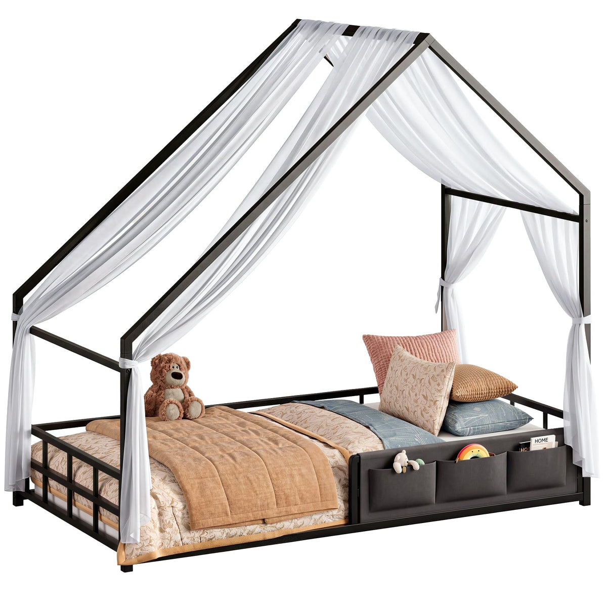 Twin Size Metal Floor Bed Frame O73239