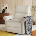 Fabric Light Gray Swivel Rocker Recliner Chair K877651