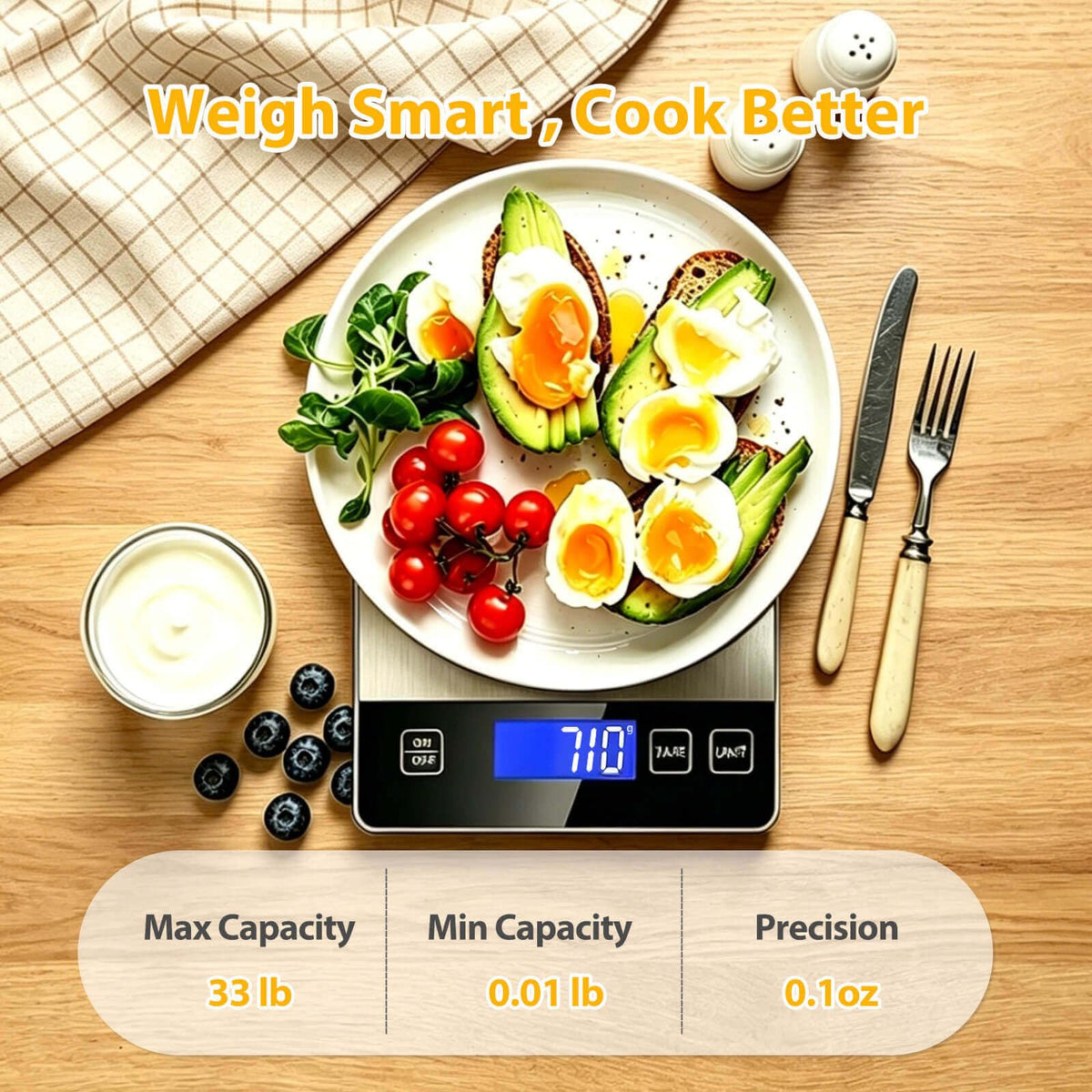 33lb Digital Stainless Steel Food Scale M995