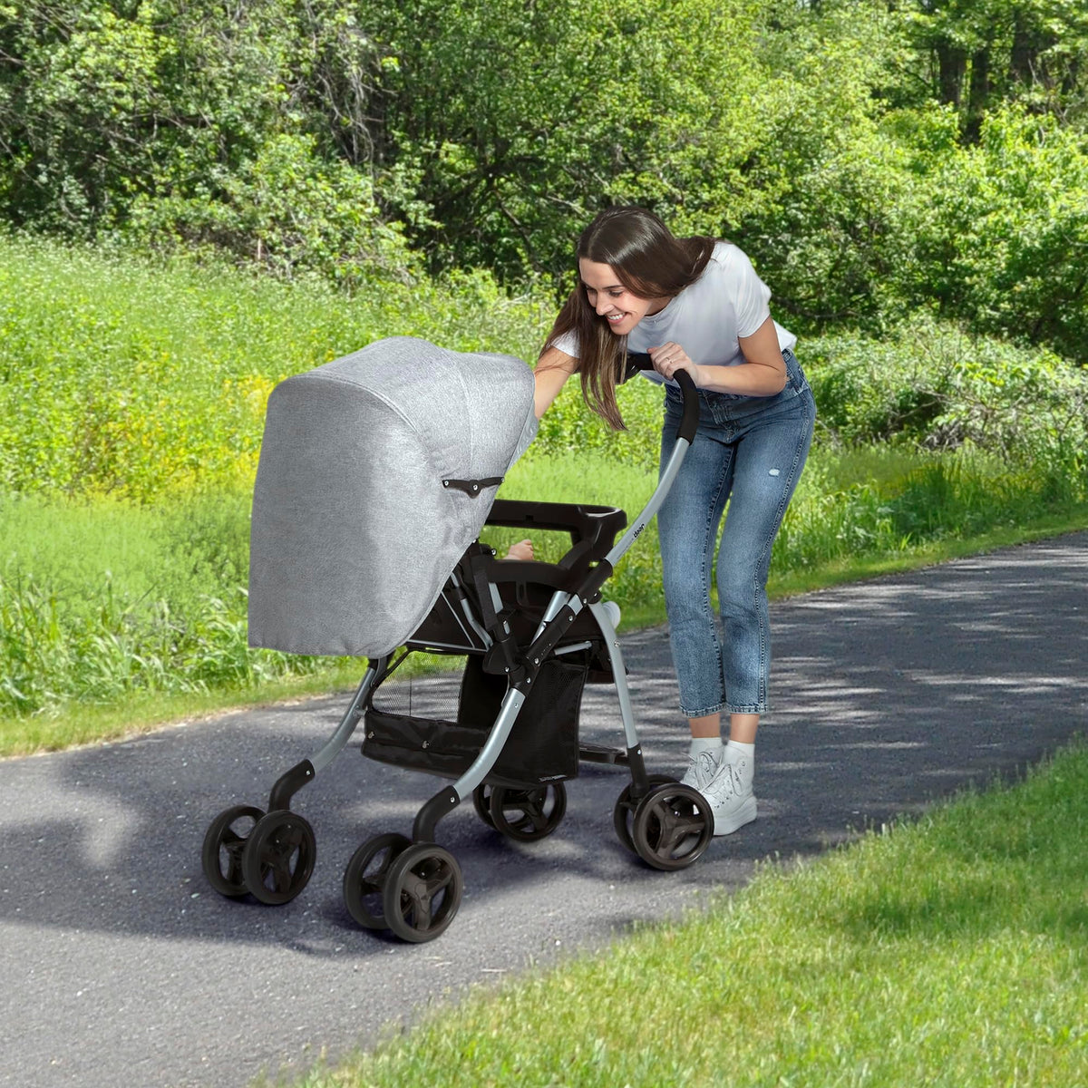 Grey Tweed Stroller F8292