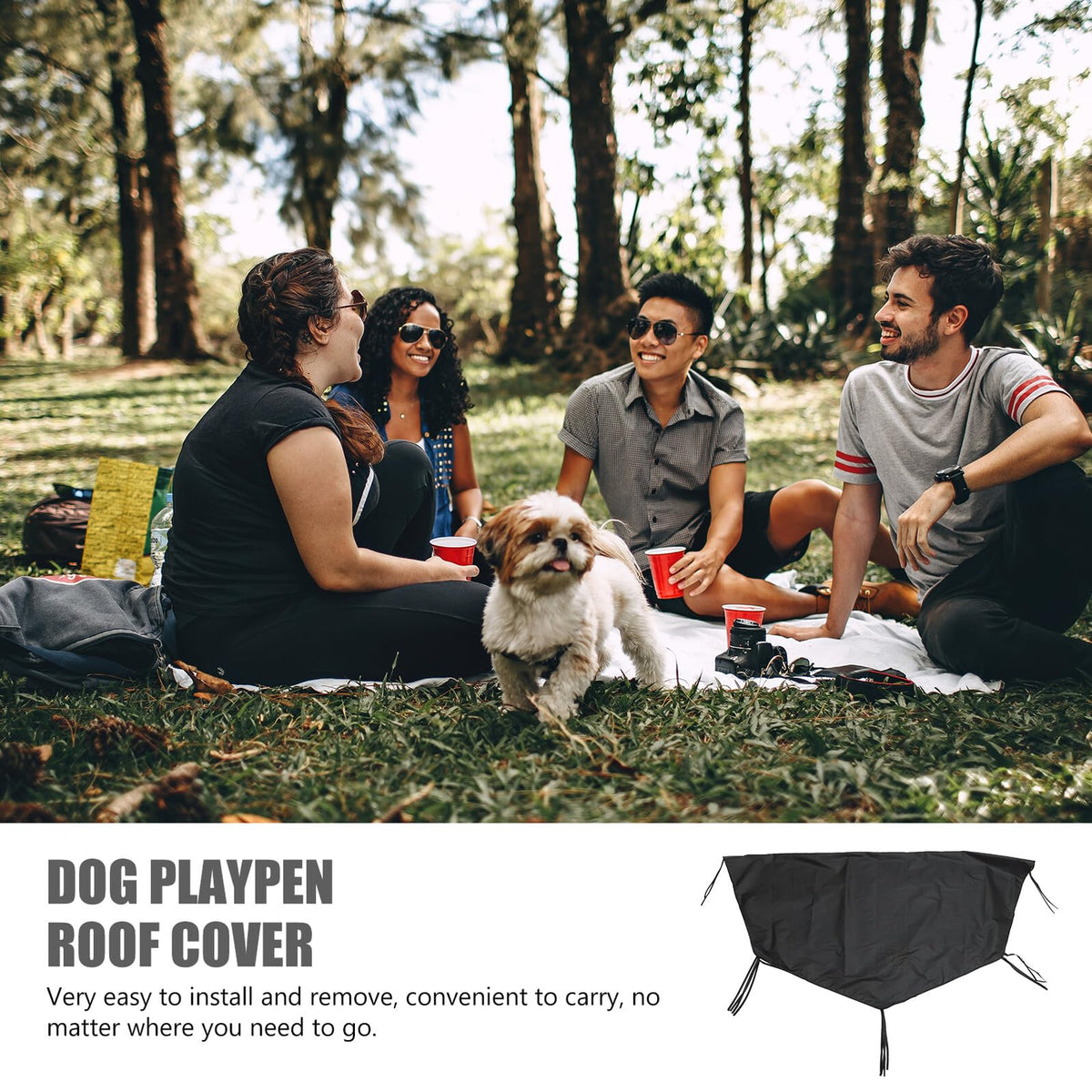 Heavy Duty Oxford Dog Playpen Cover Q417291