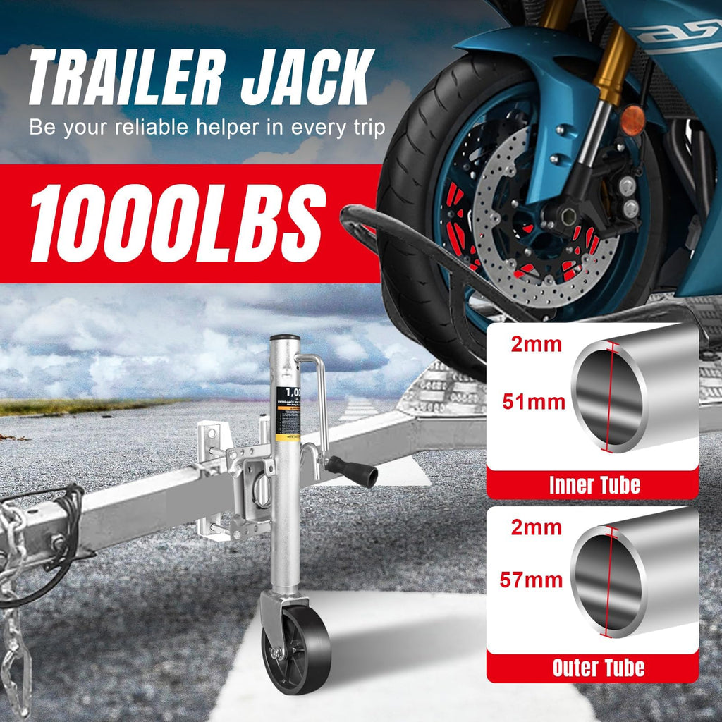 1000 lbs Trailer Jack with Wheel Y329