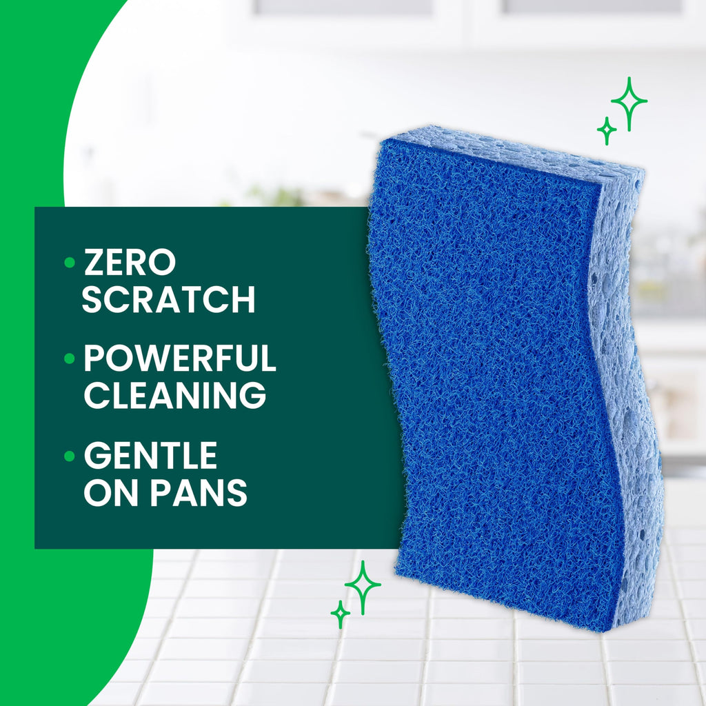 Zero Scratch Scrub Sponge, 9 Pack V7642