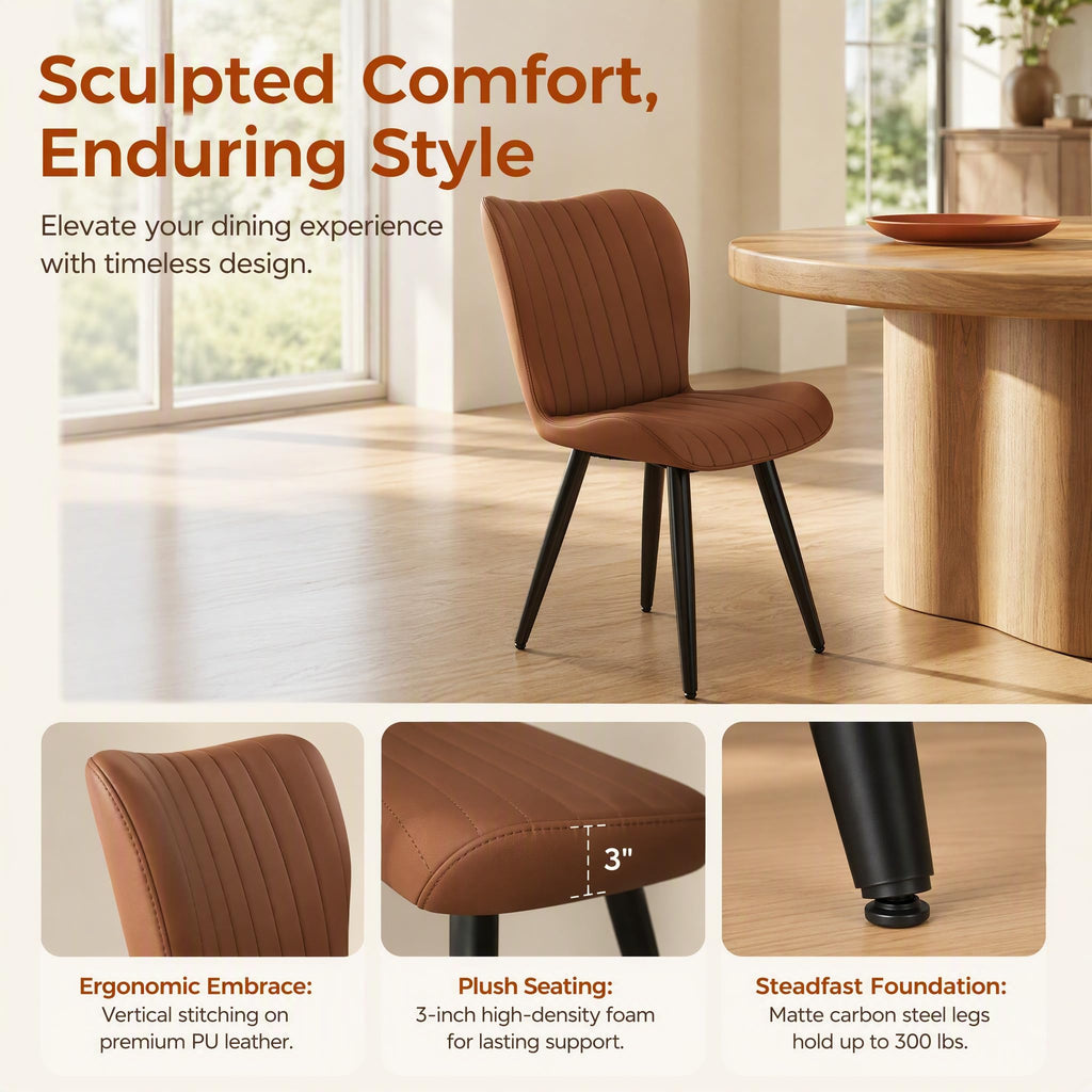 63-94.5 Inch Extendable Dining Table Set with 8 Brown Chairs D507