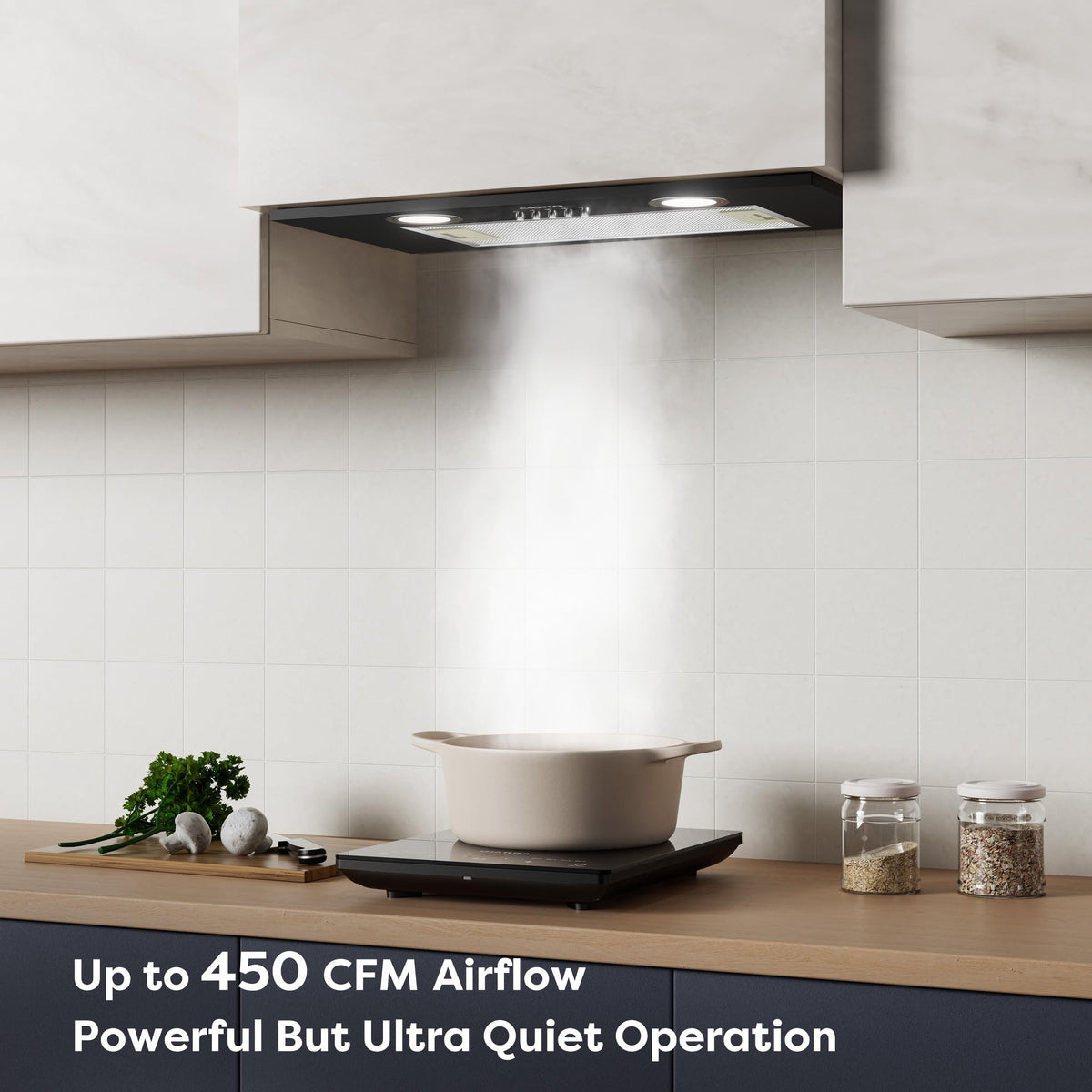 20 inch 650 CFM Black Insert Range Hood M2827