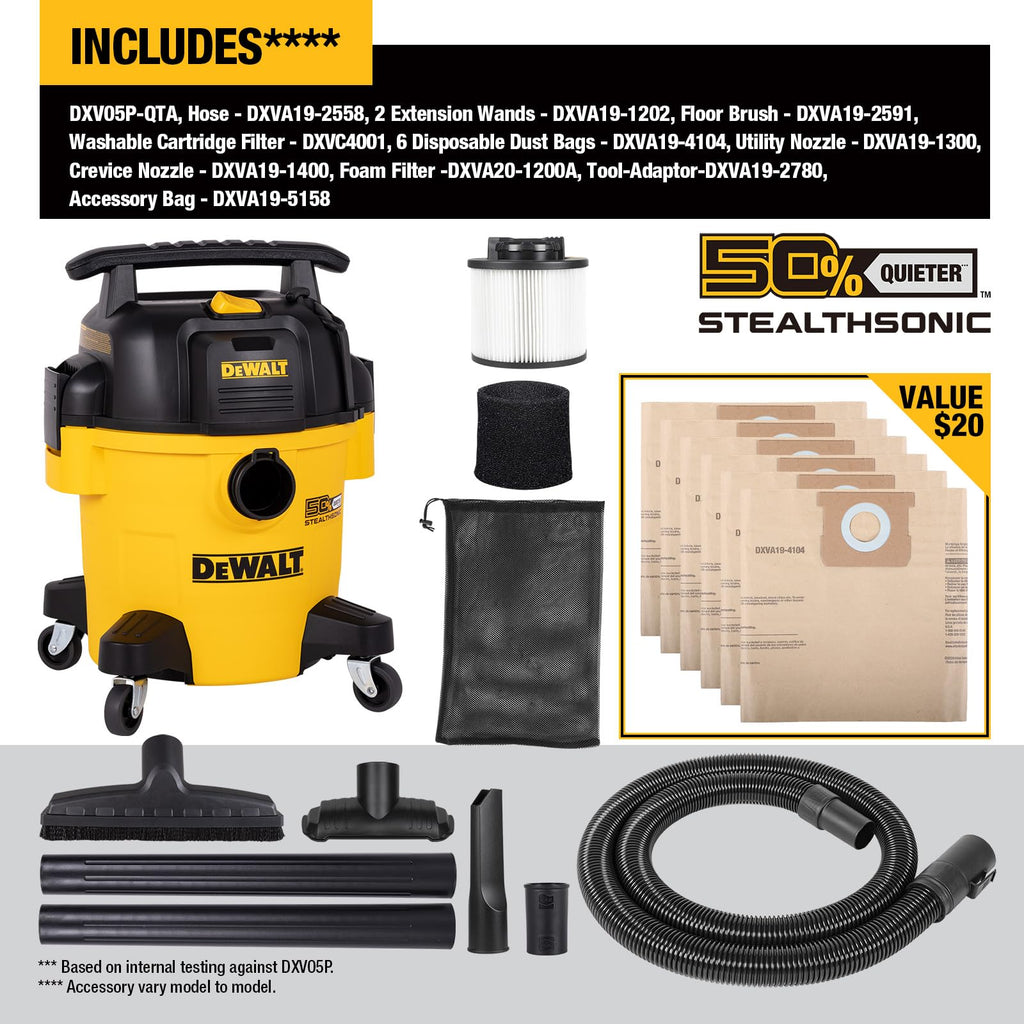 5 Gallon 4 Peak HP Wet and Dry Shop Vacuum T737152