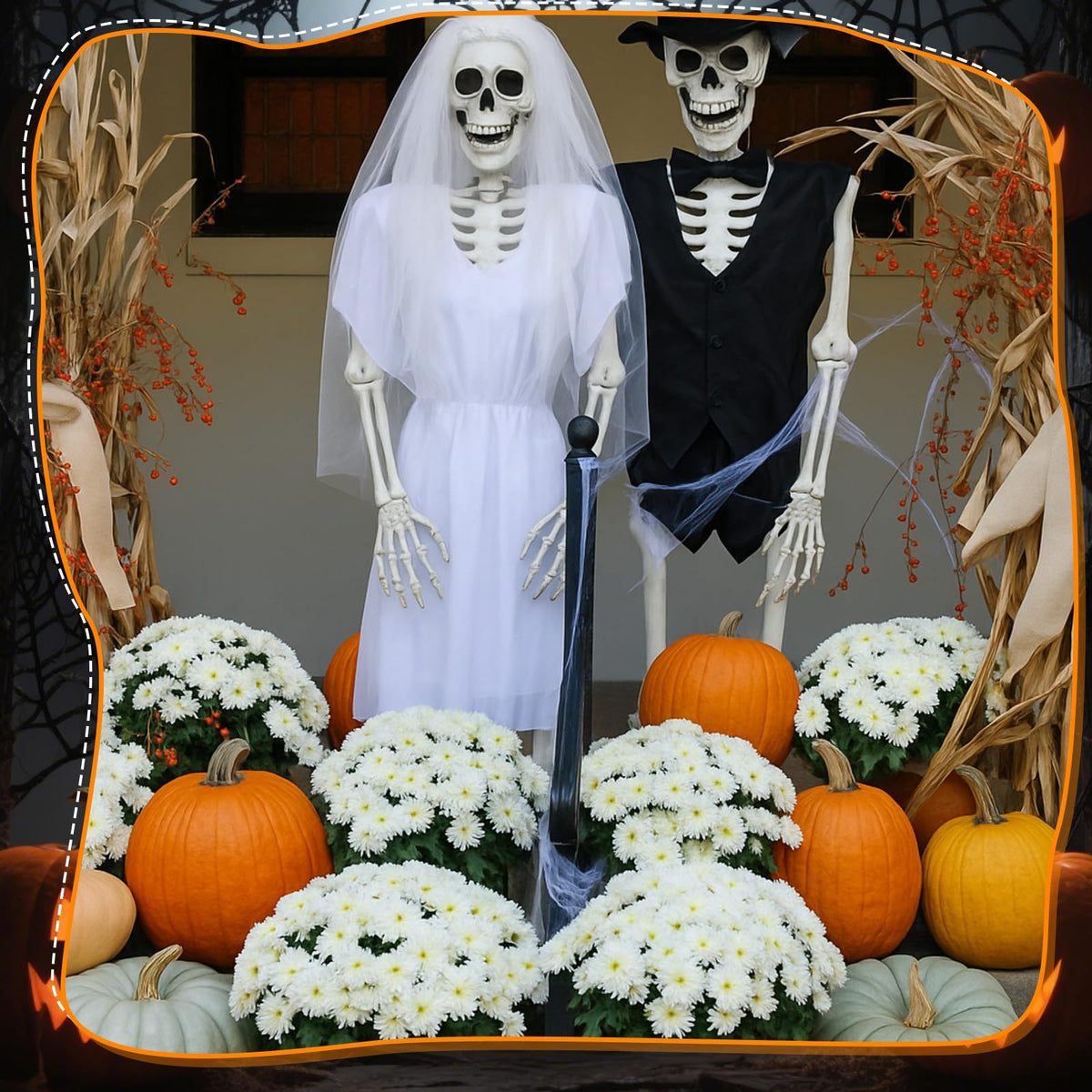 2 Set 5.4 Ft Posable Skeleton Decor U6309