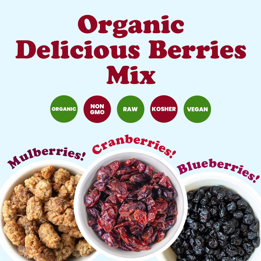 Organic Dried Berries Mix, 8 Ounces W93825